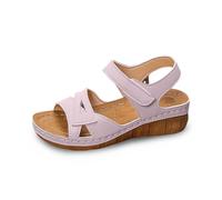 Cuwtheugwg Sandales Plates D'Été Femme Chaussure Confortable Été Respirantes Fermées Légères Compensées Plateforme Pantoufles Basket Sneakers Sabot De Jardin Claquette (Light Violet,40)