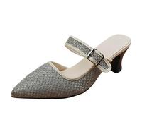 Cuwtheugwg Sandales Plates D'Été Femme Chaussures Kaki Orthopédique Confortables Plateforme Chaussons Été Pantoufles Homme Basket De Marche Sabot Jardin Antidérapants Pour (Grey,37)