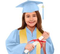 Cuwtheugwg Toge Diplome pour Enfants,Chapeau Toge Diplome Enfant Photographie De Toge Et Chapeau Diplome Idée Cadeau Enfant 3 Ans Fille Remise Étudiant Étole Graduation Costume