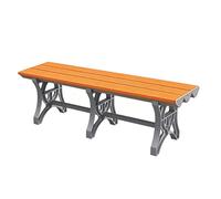 CUXAHO Banc Utilitaire en Plastique ABS, Banc Intérieur et Extérieur pour Piscine, Vestiaire, Zone de Douche, Salle de Bain, Spa et Salle de Sport(Orange,L85cm)
