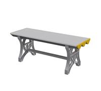 CUXAHO Banc Utilitaire en Plastique ABS, Banc Intérieur et Extérieur pour Piscine, Vestiaire, Zone de Douche, Salle de Bain, Spa et Salle de Sport(Gray,L80cm)