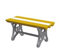 CUXAHO Banc Utilitaire en Plastique ABS pour Piscine, Vestiaire, Douche, Salle de Bain, Spa et Salle de Sport, Banc Intérieur et Extérieur(Giallo,L95cm)
