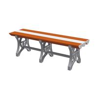 CUXAHO Banc Utilitaire en Plastique ABS pour Piscine, Vestiaire, Douche, Salle de Bain, Spa et Salle de Sport, Banc Intérieur et Extérieur(Orange,L130cm)
