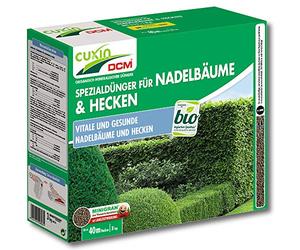 CUXIN DCM Engrais spécial pour conifères et haies - Engrais spécial - Engrais longue durée - Avec technologie MINIGRAN® - Pour des conifères sains - Bio - Engrais organo-minéral - 3 kg