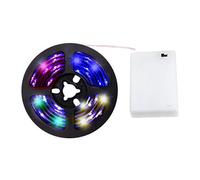 CuZile Barre lumineuse LED de 100 cm avec boîtier d'alimentation et interrupteur Fonctionne avec des piles Blanc, mehrfarbig
