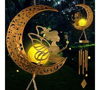 cuzile Lanterne solaire à LED - Lumière blanche chaude - Suspension pour fête, jardin, cour, paysage, chemin, lune