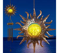 cuzile Photophore solaire à LED blanc chaud à suspendre pour fête, jardin, cour, paysage, chemin, décoration soleil