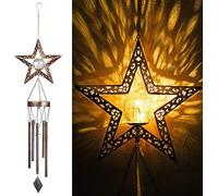 cuzile Photophore solaire à LED blanc chaud à suspendre pour fête, jardin, cour, paysage, chemin, étoile