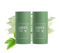 CUZKC Lot De 2 Masques Visage Au Thé Vert,Masque Point Noir Visage,Respire Masque Stick,Stick Nettoyant Purifiant Anti-Points Noirs,Contrôle Du Sébum & Hydratation