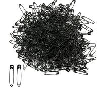 CUZYP Lot de 1000 épingles à nourrice(Noir)-Taille 22 mm - Durable, résistant à la rouille - En acier plaqué nickel - Kit d'accessoires de couture pour vêtements, travaux manuels et arts créatifs