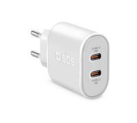SBS Mobile Chargeur secteur CV 20W 2USBC PD WH – 2x USB-C, 20 W