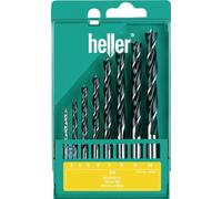 Heller 205241 Jeu de forets pour le bois 8 pièces 3 mm, 4 mm, 5 mm, 6 mm, 7 mm, 8 mm, 9 mm, 10 mm tige cylindrique 1 set