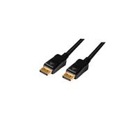 LogiLink Câble DisplayPort CV0113 15 m connecteurs mâles, or Noir