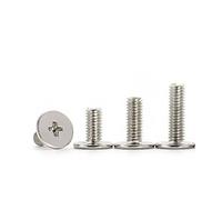 CVAADV 10 vis à tête plate ultra-mince Phillips cruciforme en acier inoxydable M1.4, .6, M2.5, M3, M4, M5, M6, M8(2mm X10pcs,M2.5)