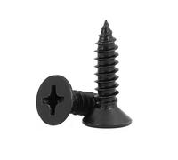 CVAADV 100 pièces M1.2 M 1.3 .4 .5 .6 .7 .8 M2. Vis autotaraudeuse à tête fraisée plate Mini Phillips en acier au carbone noir(4mm,M1.7 x100pcs)