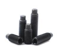 CVAADV 2-10 pièces 12.9 Grade en acier allié pointe pointue douille hexagonale vis de réglage tasse cylindre sans tête M2 .5 M3 M4 M5 M6 M8 M10-M16(4mm,M4 x10pcs)