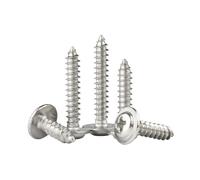 CVAADV 20/50/ 100/200 pièces M1.4 .7 M2.6 M3- M5 304 acier inoxydable croix Phillips Pan tête ronde avec collier de rondelle vis autotaraudeuse(25mm,M4 (20pcs))