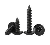 CVAADV 20 à 100 vis autotaraudeuses à tête bombée cruciforme en acier noir M2.6 M3 M4 M5 M6(30mm,M5 x20pcs)