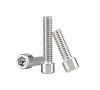CVAADV 5/10/20/25/50pcs M2.5 M3 M4 M5 non standard petite tête 304 A2-70 en acier inoxydable six pans creux capuchon Allen vis boulon(50pcs M2.5x4x3.8)