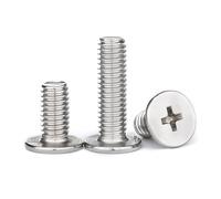 CVAADV 5/10/ 20 pièces M1.4 .6 M2 .5 M3 M4 M5 M6 M8 304 acier inoxydable Cm croix Phillips Ultra mince Super basse vis à tête plate boulon(18mm,M8 x5pcs)