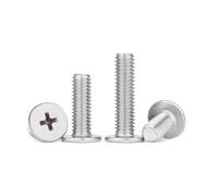 CVAADV 5-100 pièces CM M2 .5 M3 M4 M5 M6 A2 304 acier inoxydable croix Phillips Ultra mince Super bas plat tête de plaquette vis boulon for ordinateur portable(3mm,M1 100pcs)