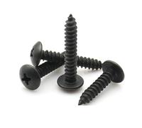 CVAADV 5-25 pièces M3 .5 M4 M5 M6 noir 304 acier inoxydable grande tête plate Phillips vis autotaraudeuses for l'assemblage du bois(18mm,M5 (10Pcs))