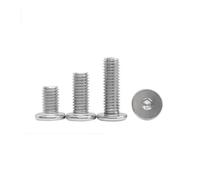 CVAADV 5-50pcs M1.6 M2 .5 M3 M4 M5 M6 M8 en acier inoxydable CM Ultra-mince Super faible mince vis à tête hexagonale à tête courte(30mm,M6 10pcs)