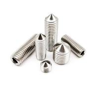 CVAADV 50 vis sans tête à six pans creux DIN914, à extrémité conique, en acier inoxydable A2-70 304, tailles M3, M4, M5, M6 et M8(50pcs M8x10mm)