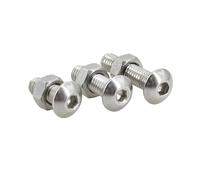 CVAADV Jeu d'écrous et boulons M2 M3 M4 M5 M6, bouton hexagonal en acier inoxydable 304, Kit d'assortiment de boulons de carénage à douille hexagonale, vis Allen filetées(22MM (10PCS)_M4)