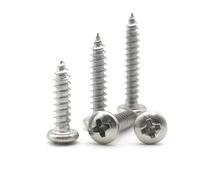 CVAADV M1 .2 .4 .7 M2 .3 .6 M3 .5 M4 M5 M6 304 acier inoxydable croix Phillips Pan tête ronde vis autotaraudeuse vis à bois(6mm,M2.3 (100pcs))