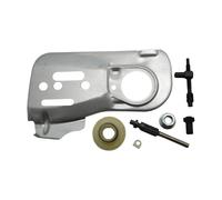 CVAADV Plaque de guide-chaîne compatible avec pompe 445 450 445E 450E, kit d'écrous de tendeur de vis sans fin et de tronçonneuse