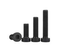 CVAADV Vis à tête cylindrique creuse hexagonale courte et fine en acier noir, modèle M3 M4 M5 M6 M8 M10 M12 M16, conforme à la norme DIN 7984, grade 8.(20mm,5pcs M8)