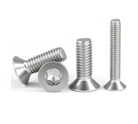 CVAADV Vis à tête fraisée plate Torx à Six lobes en acier inoxydable 304 A2-70, boulon de sécurité M2 .5 M3 M4 M5 M6 10-100 pièces(M6x14(10pcs))