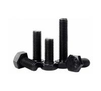 CVAADV Vis à tête hexagonale extérieure filetée M3 M4 M5 M6 M8 M10 M12 DIN933 GB5783 en acier inoxydable A2 noir.(35mm,5pcs M5)