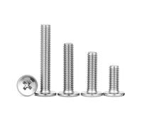 CVAADV Vis à tête plate Phillips ultra-mince en acier inoxydable 304 for ordinateur portable, boulon cruciforme for ordinateur M1.6 M2.5 M3 M4 M5 M6(12mm (50pcs),M4 (head 8mm))