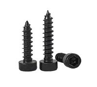CVAADV Vis autotaraudeuses à tête hexagonale cylindrique noire de qualité 8 for meubles(16mm,M5 (10Pcs))