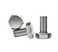 CVAADV Vis de Machine à travailler les métaux, boulons hexagonaux externes, filetage métrique 304, hexagone en acier sans tension M3 M4 M5 M6 M8 M10 M12(45mm,M10(3Pcs))