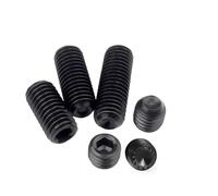 CVAADV Vis de réglage de boulons sans tête, 2#4#5#6#8#10# à 5/8-11 noir 12.9 Gr, douille hexagonale en acier, pointe de tasse Allen(1-1l4,10pcs 5l16-24 UNF)