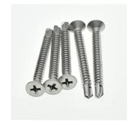 CVAADV Vis $parker à tête plate M4.2 .8 M5.5, vis de queue de perçage en acier inoxydable 410 for tôle(M4.8-25mm(20pcs))