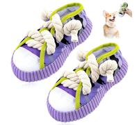 CVASNF Lot de 2 jouets couineurs pour chiot - Design de chaussures mignonnes - Pour petits chiens et chiots