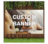 CVBN Banderole Personnalisée avec Texte Design Logo Poster Personnalisé Papier PP Autocollant Toile de Fond Personnalisable Photo Banniere Anniversaire,150x250cm
