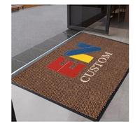 CVBN Paillasson Personnalisé avec Logo et Texte Dos Antidérapant Tapis Personnalisable Animaux pour Entrées Famille Commerces Supermarchés,60x90cm