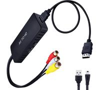 Cvbs To Hdmi Adapter, Hd 1080P Av Converter With Cable For Pc, Xbox, Ps2, Tv, Stb, Blu Ray, Camera, Dvd