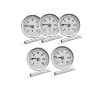 CVC. Chauffage - Thermomètre Bimétal à Bracelet et pour Tuyau d'Eau Chaude, 5 Pièces
