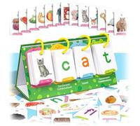 CVC Jeu de cartes d'apprentissage de mots Montessori avec 129 cartes pour la lecture et l'orthographe, l'apprentissage phonique et l'enseignement professionnel