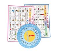 CVC Phonics Plateau tournant pour apprendre à lire - Outil éducatif pour liste de mots - Outil d'apprentissage des langues - Outil d'apprentissage phonique pour enfants