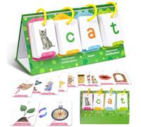 CVC Word Builder Cartes de jeux Apprendre à lire, Word Building Desktop Flash Tente Kit Cartes de poche 129 Graphique avec