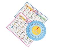 CVC Word Liste Interactive CVC Word Spinner Jeu Phoniques Outil d'apprentissage Jouet éducatif pour enfants Salle de classe Maison École Phonics Table tournante Professeur d'anglais Liste d'aide à