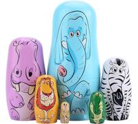 CVdrtyED Poupée Russe Poupées Gigognes Russes 6 Pièces, Ensemble De Matryoshka en Bois Faites À La Main pour Anniversaire Jouet Empilable