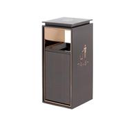 CVdrtyED Sur Pied Grande Poubelle For Terrasse Et Cuisine Extérieure Avec Cendrier Hall Vertical Poubelle Extérieur(Black)